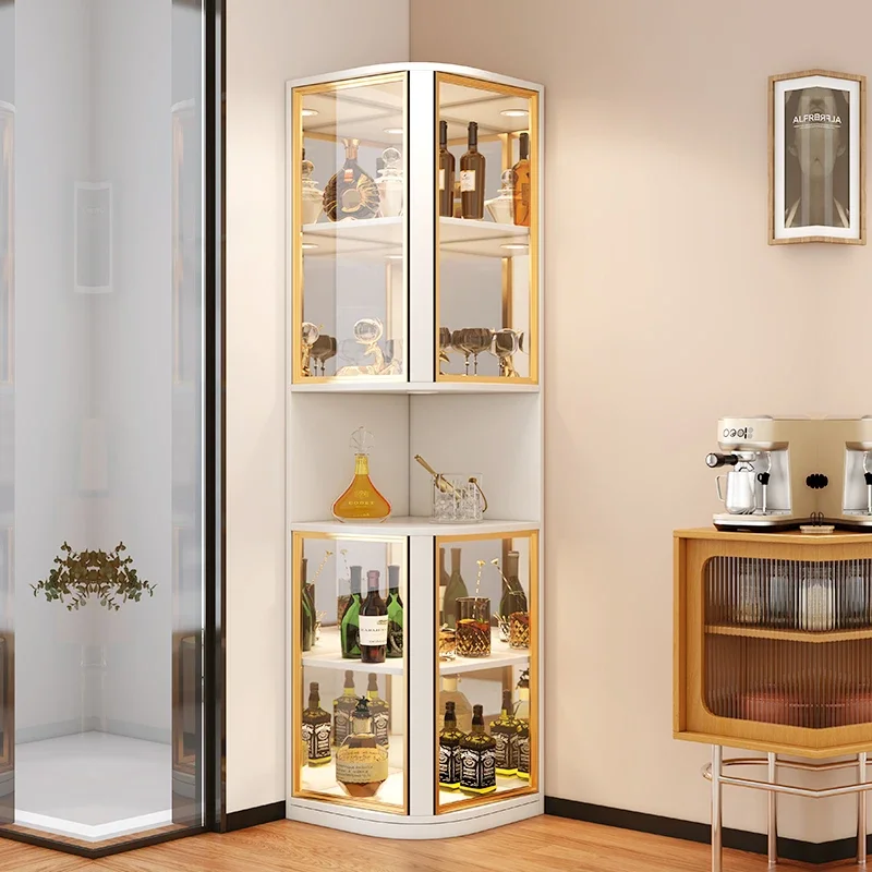 Commercial Kitchen Walls - خزانة حائط معدنية مفتوحة لتخزين الويسكي،