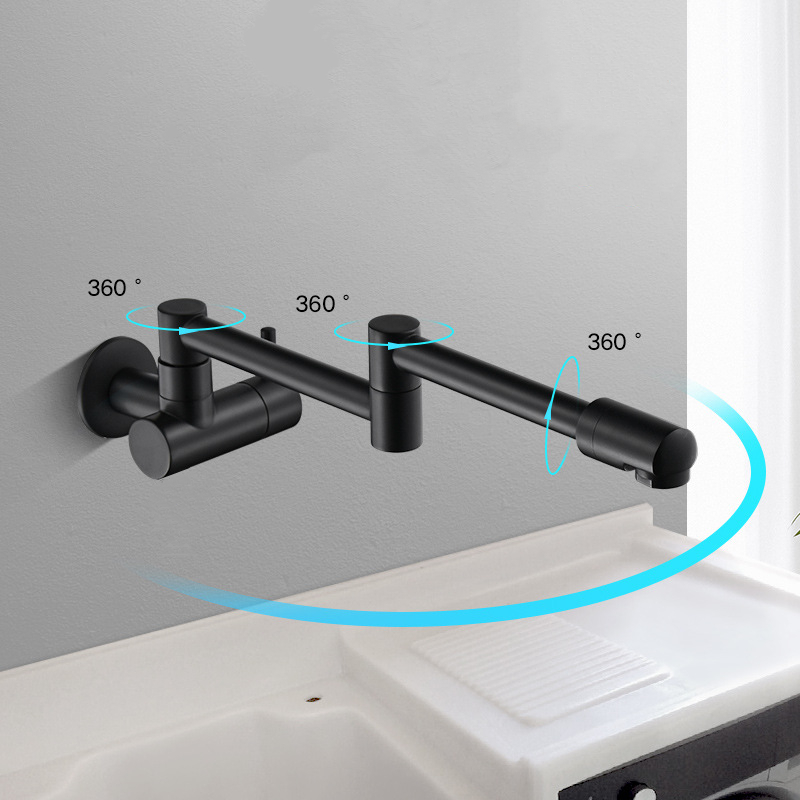 Commercial Kitchen Walls - صنبور حائط فضي لملء الأواني، صنبور