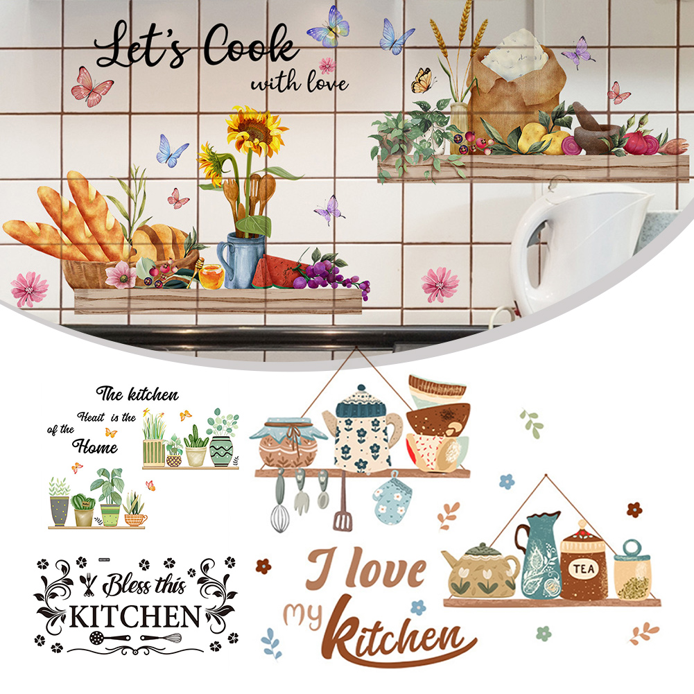 Commercial Kitchen Wall - ملصق حائط كرتوني قابل للإزالة مقاوم