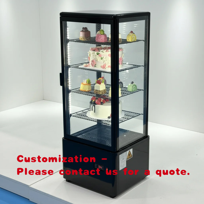 زجاج عمودي مخصص 360 درجة °   خ - مراجعة Refrigerated Display Case وسعره