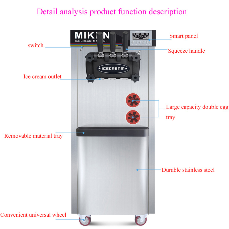 آلة آيس كريم أوتوماتيكية بثلاث - مراجعة Commercial Ice Maker وسعره