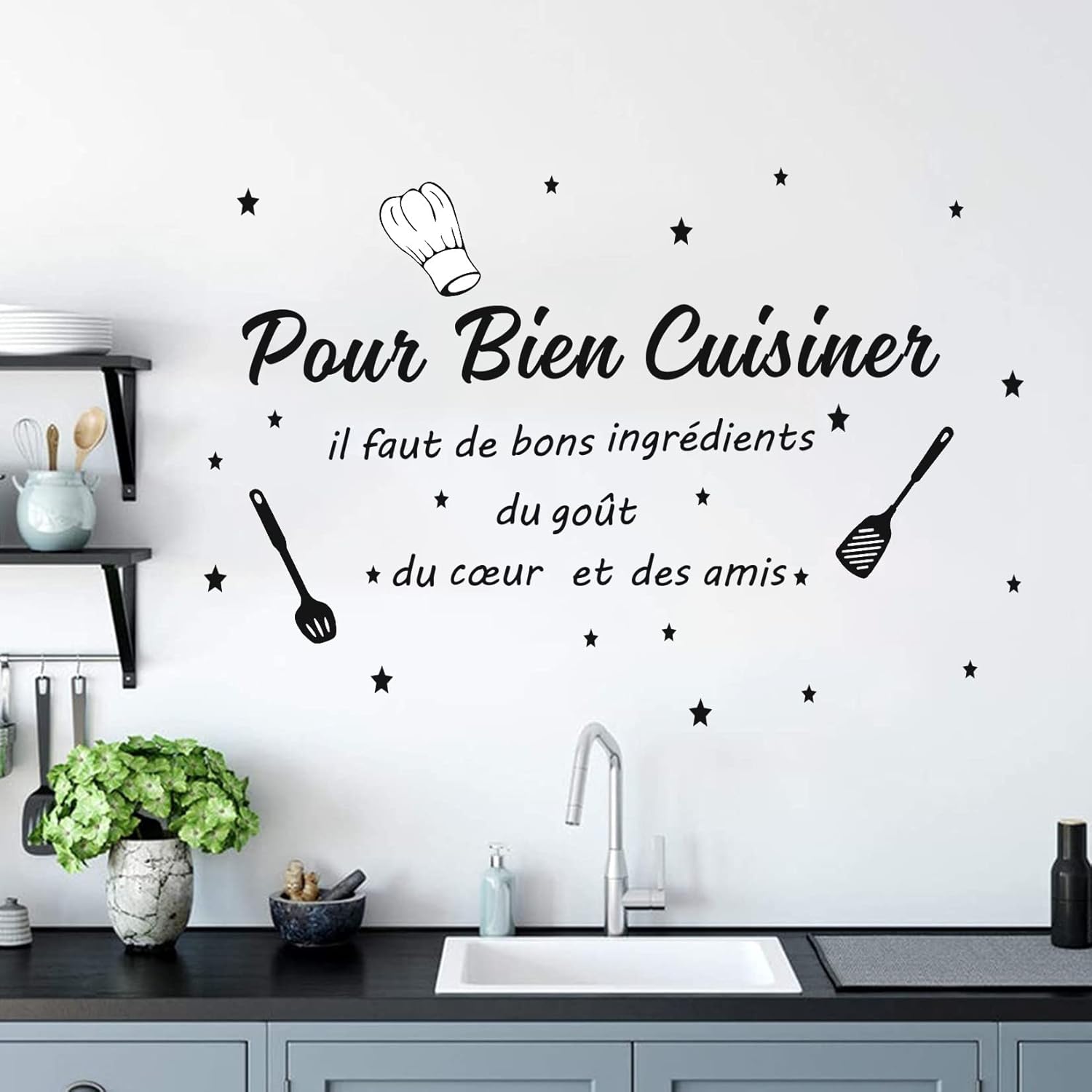 ملصق جداري بتصميم اقتباسات عن  - مراجعة Commercial Kitchen Wall وسعره